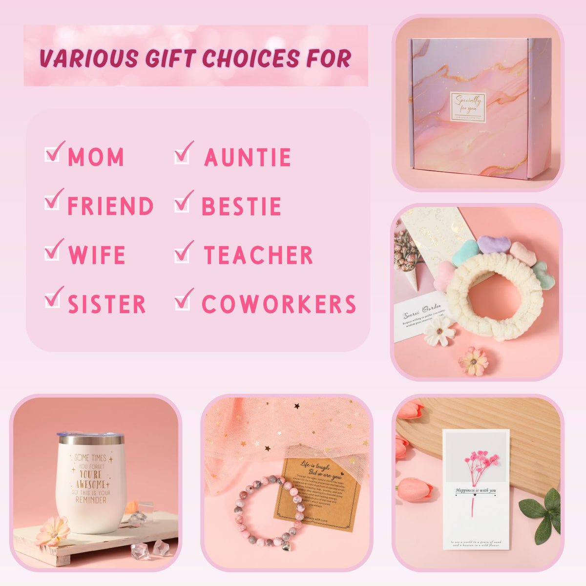 Pink 9pc Spa Bath Gift Set R391161