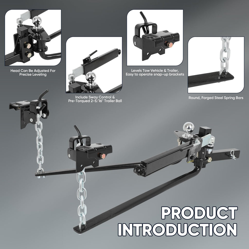 Weight Distribution Hitch with Sway Control 14000lbs 2-in Shank N55688