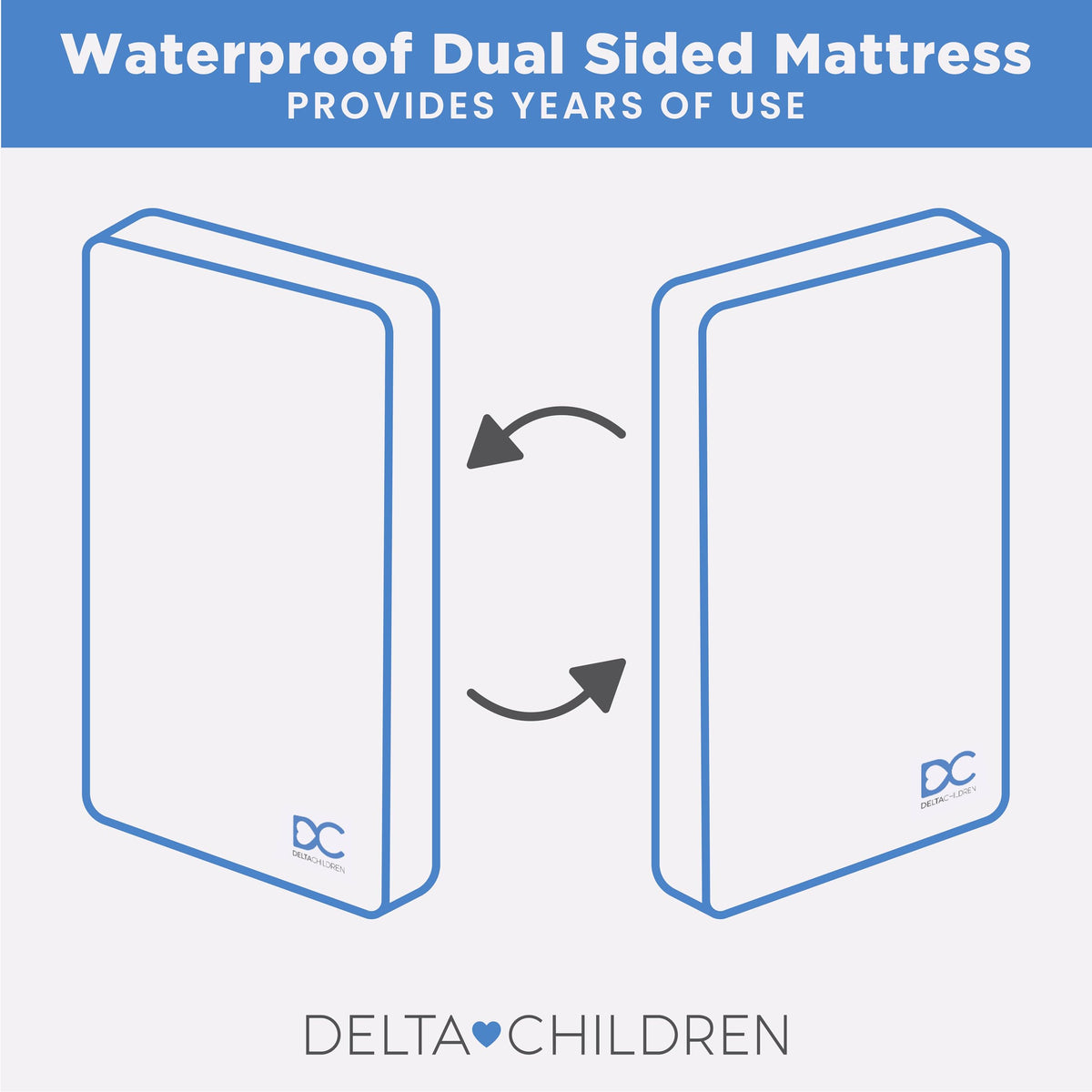 White Crib and Toddler Mattress with Removable Machine-Washable Cover A1319