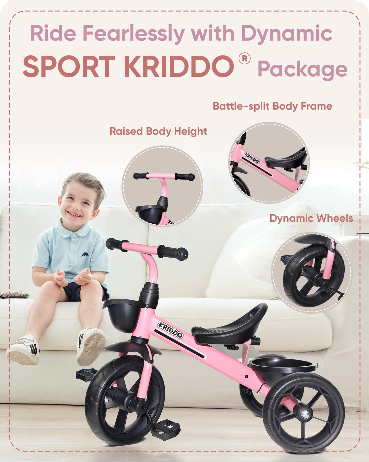 Kids Tricycle with Protective Gear Set G3335