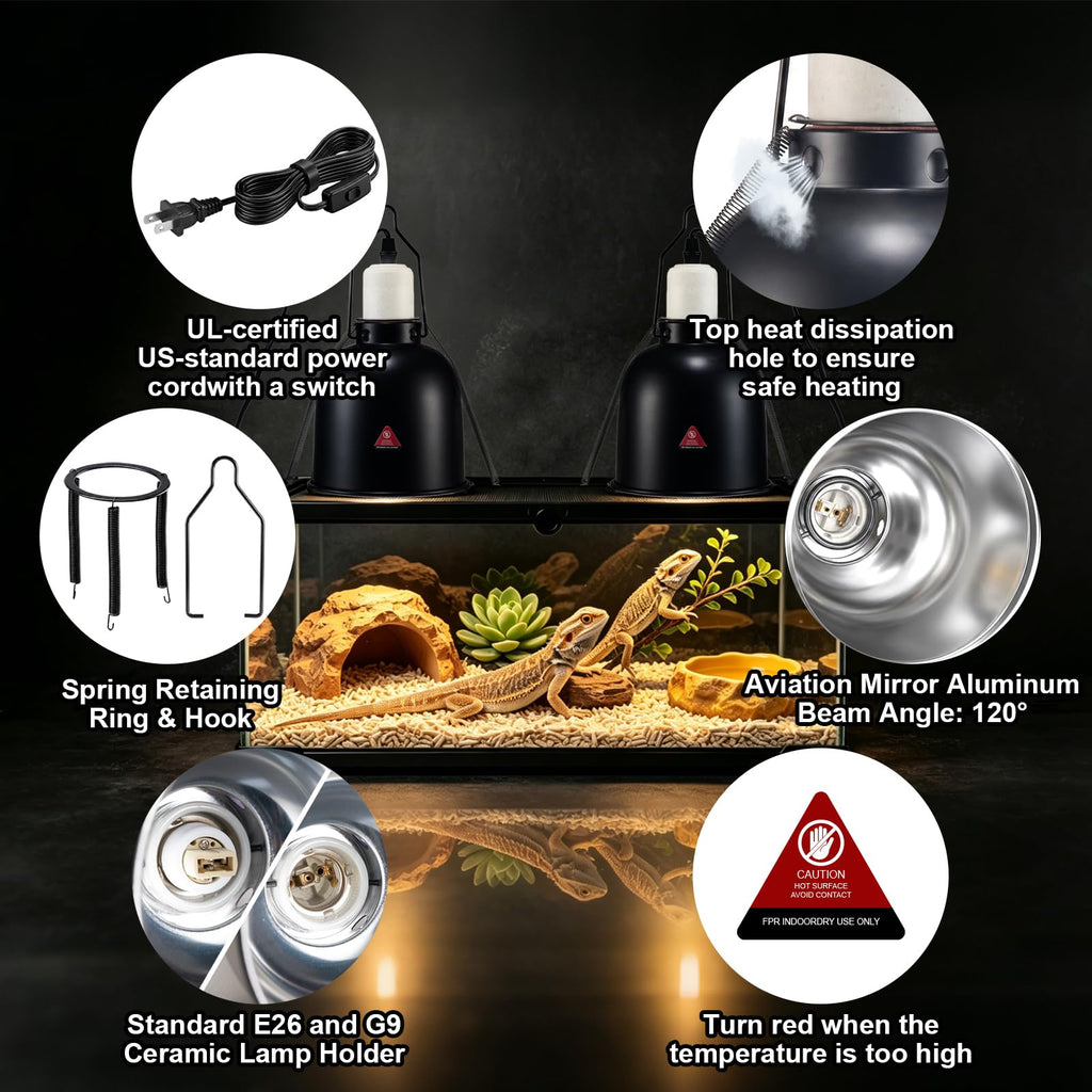 Ceramic Socket Reptile Heat Lamp Kit M7810