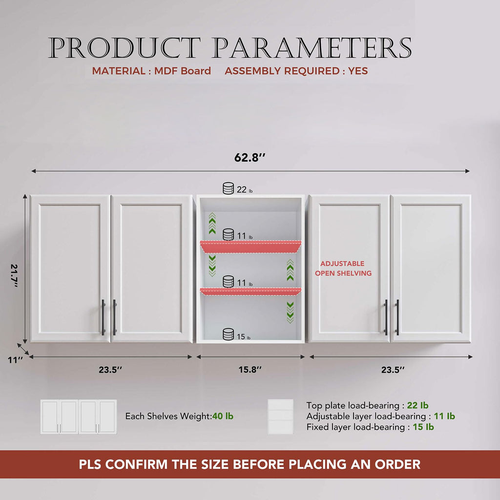 White Wooden Wall Cabinet F423