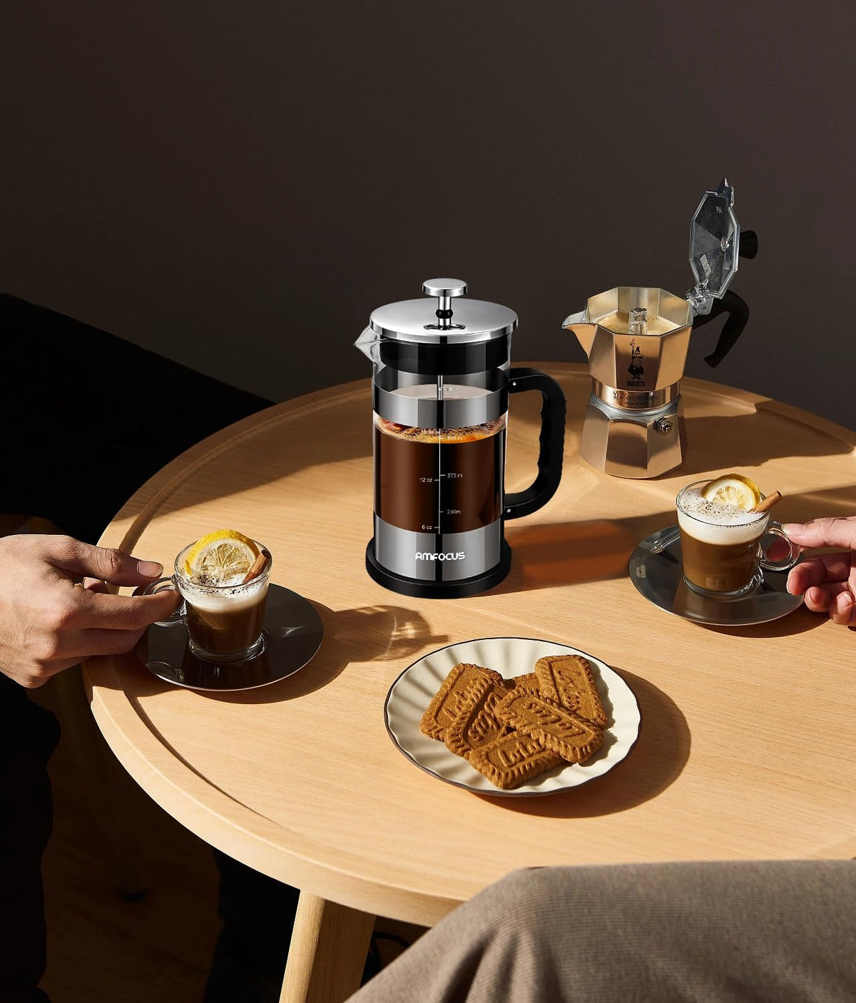French Press Coffee Maker 21OZ Borosilicate Glass O9149