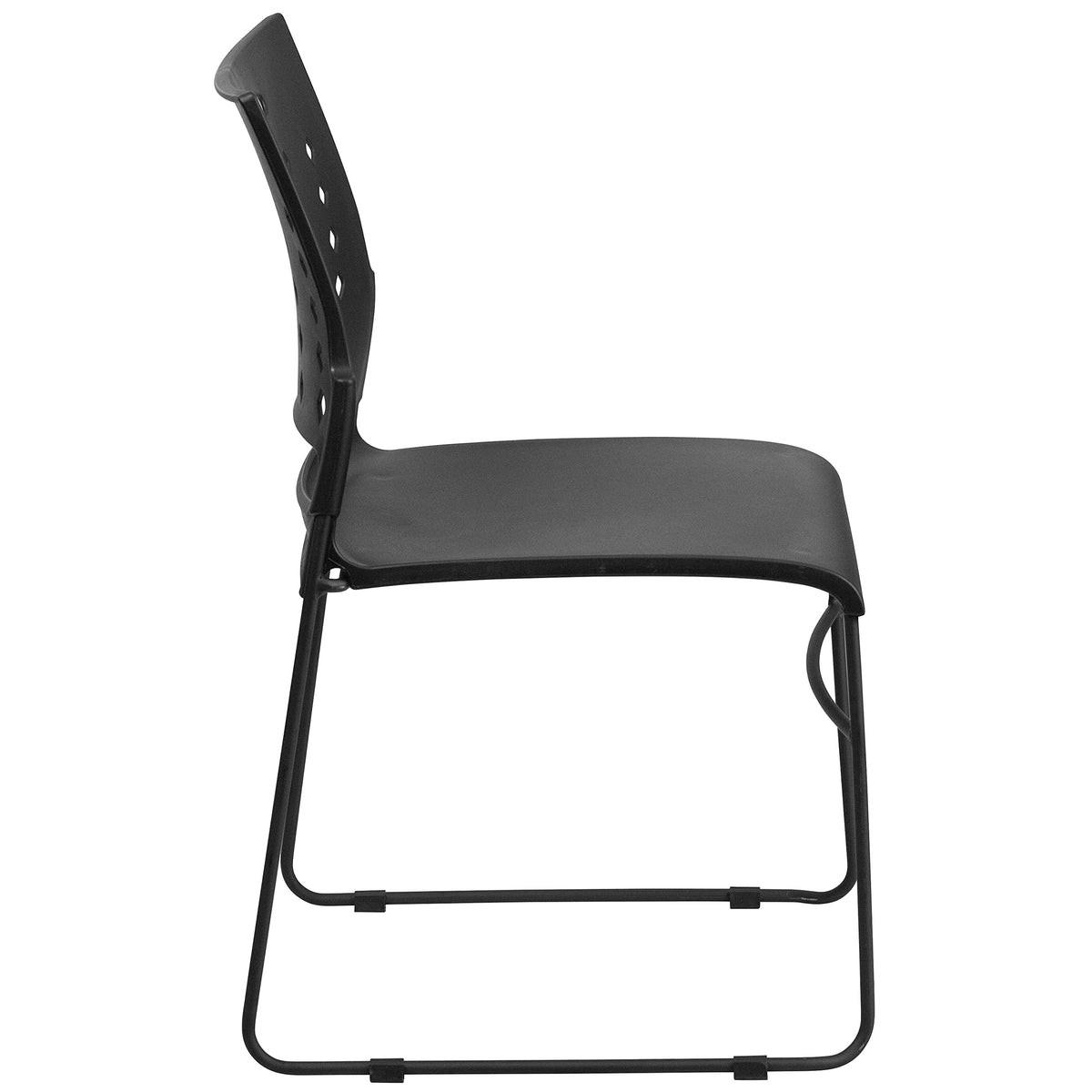 Black Stacking Chairs Set of 5 S702
