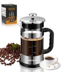 French Press Coffee Maker 21OZ Borosilicate Glass O9149