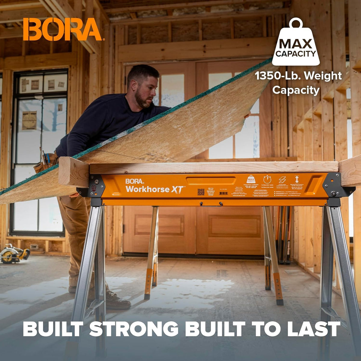 2 Pack Adjustable Folding Heavy Duty Sawhorse M789