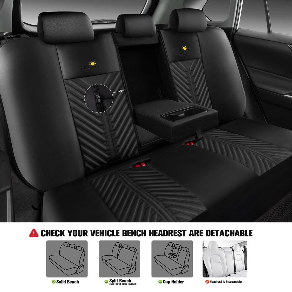 PU Leather Waterproof Car Seat Covers Full Set K712644