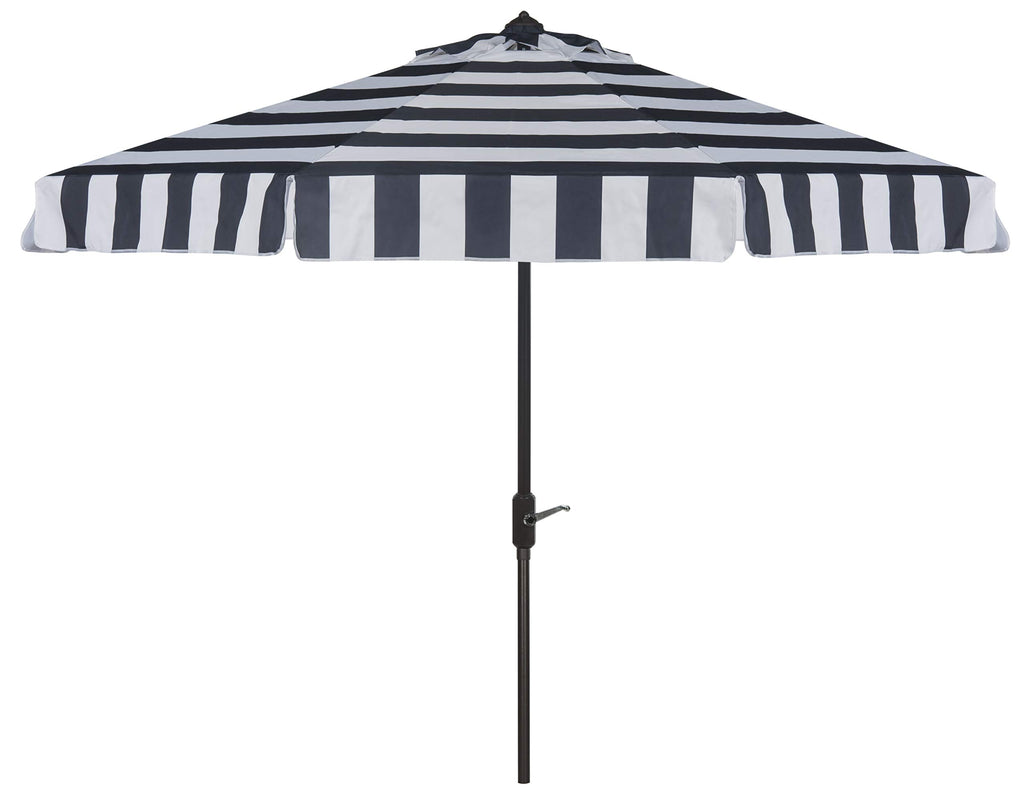9 ft Navy White Patio Umbrella V64202