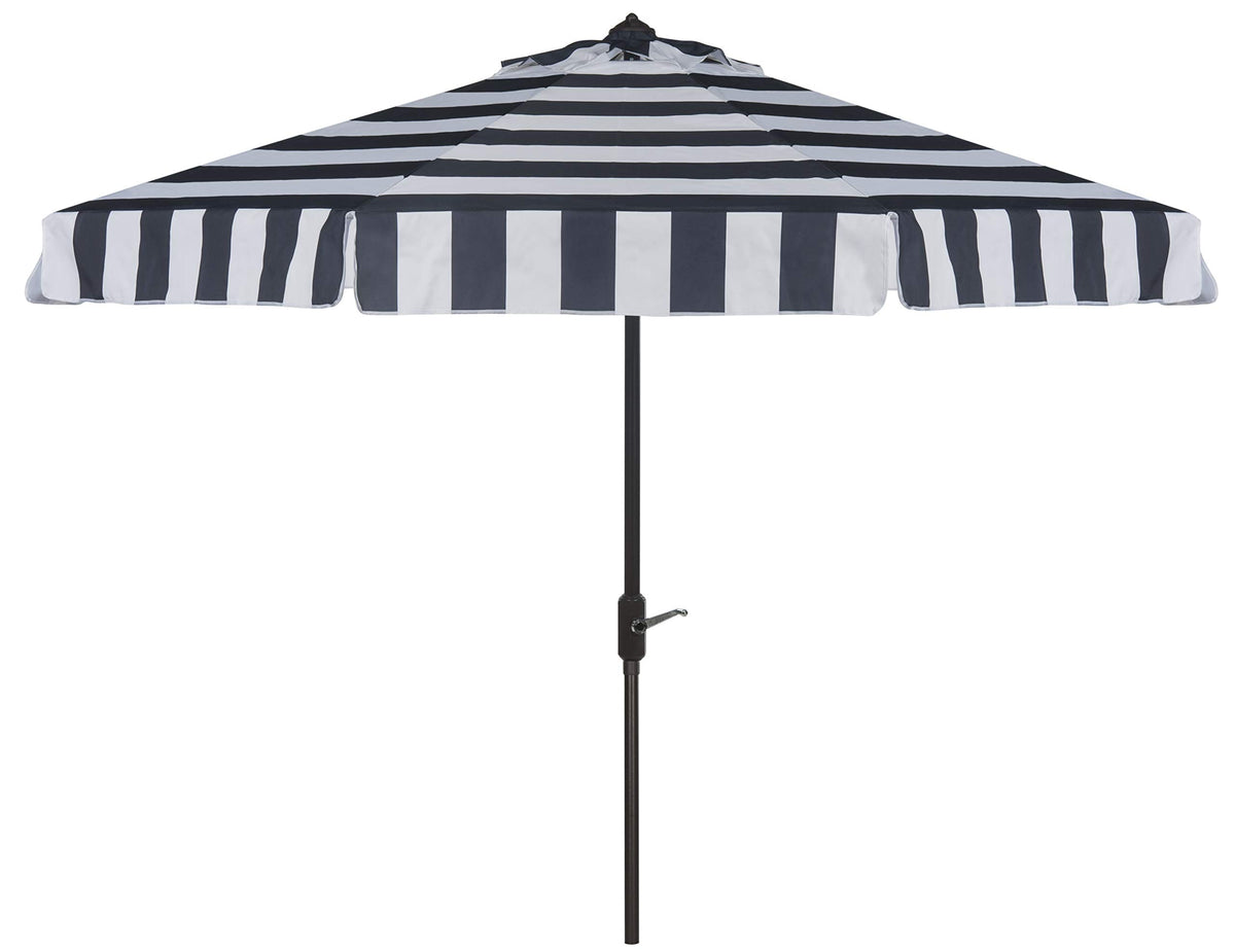 9 ft Navy White Patio Umbrella V64202