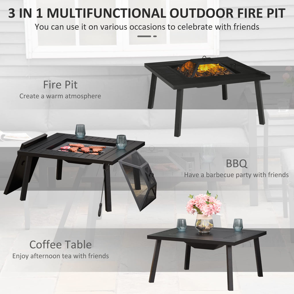 34-Inch Wood Burning Fire Pit with Grill K1507