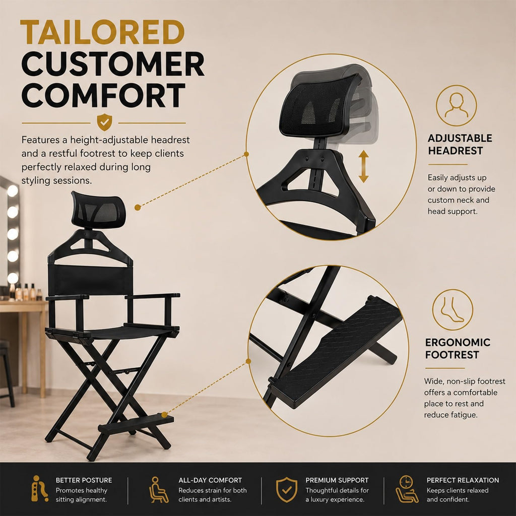 Extra Tall Foldable Makeup Artist Chair A164200