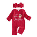 Baby Girl Long Sleeve Romper Headband A4085
