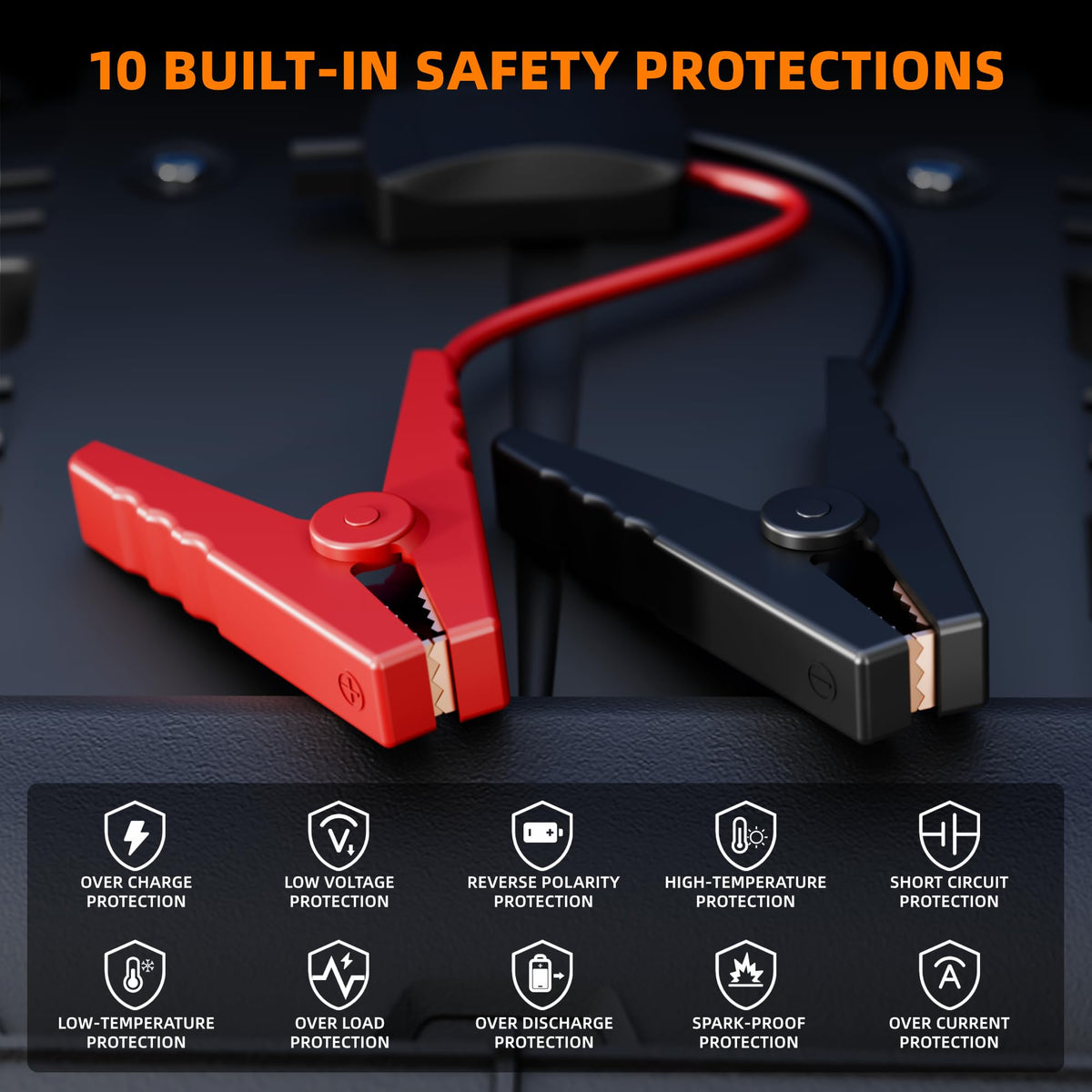 Car Battery Jump Starter with Air Compressor 4000A 150PSI 20000mAh C7944