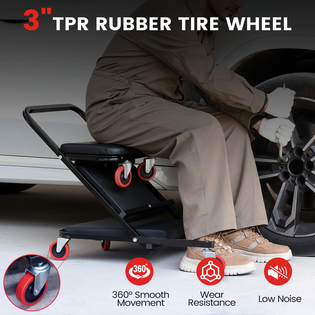 40 Inches 4 in 1 Creeper Seat up to 450 lbs Capacity Y690612