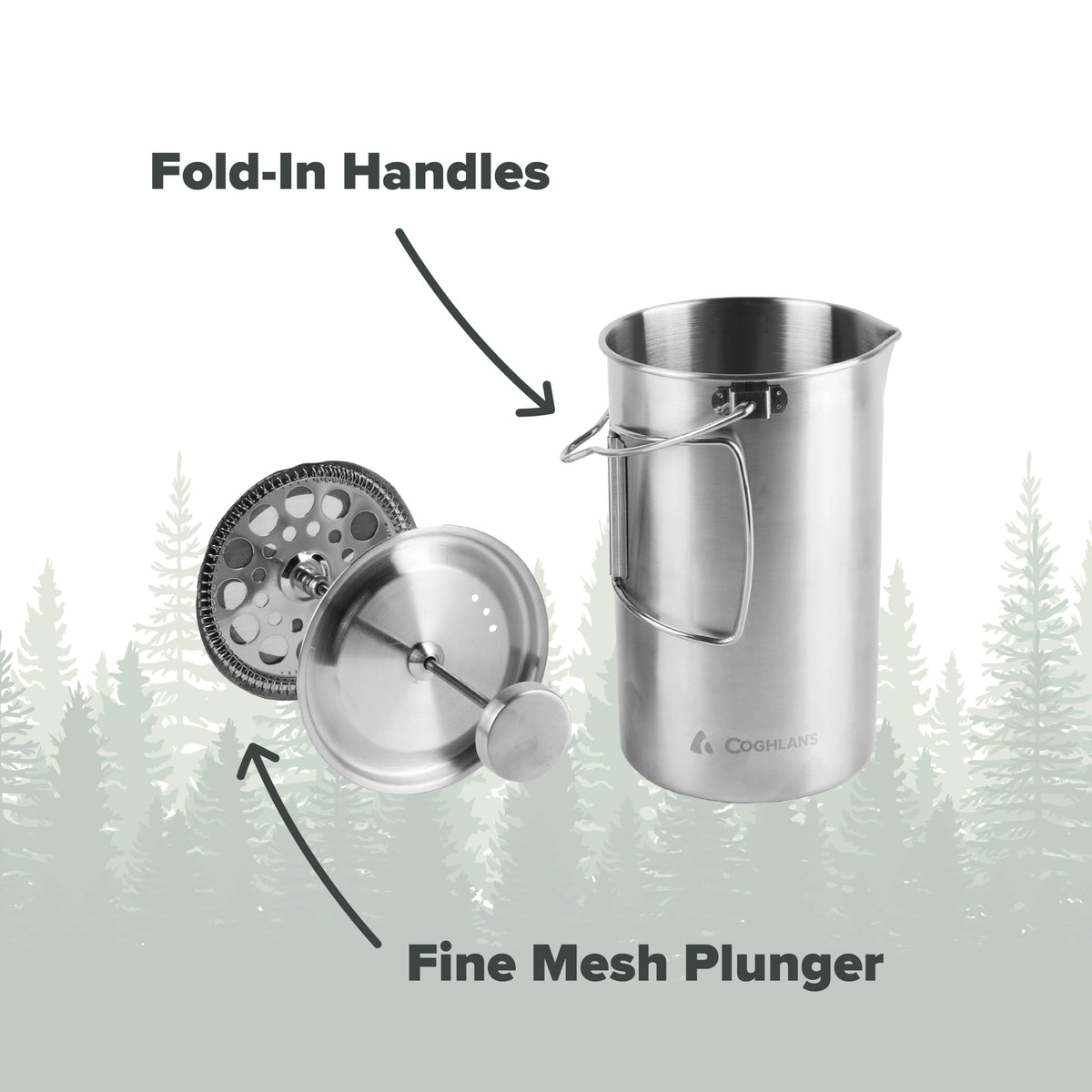 Stainless Steel French Press Coffee Maker 4-Cup 32 oz B133