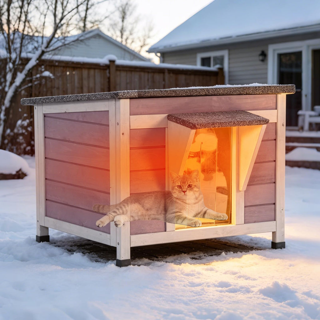 Outdoor Cat House with Insulated Liner S798367