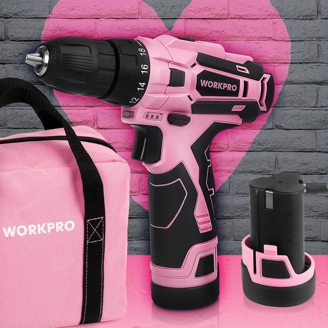 Pink Cordless Drill Driver Set S750