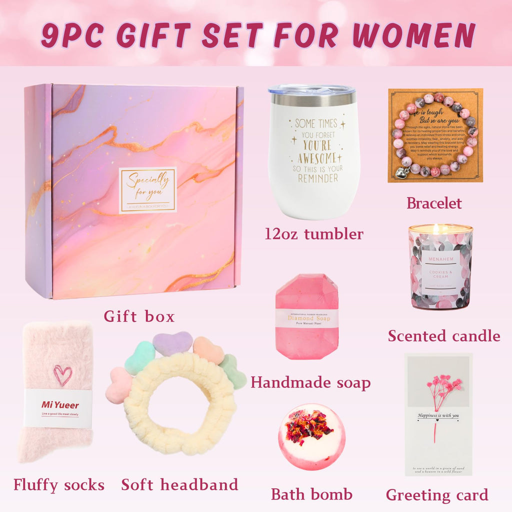 Pink 9pc Spa Bath Gift Set R391161