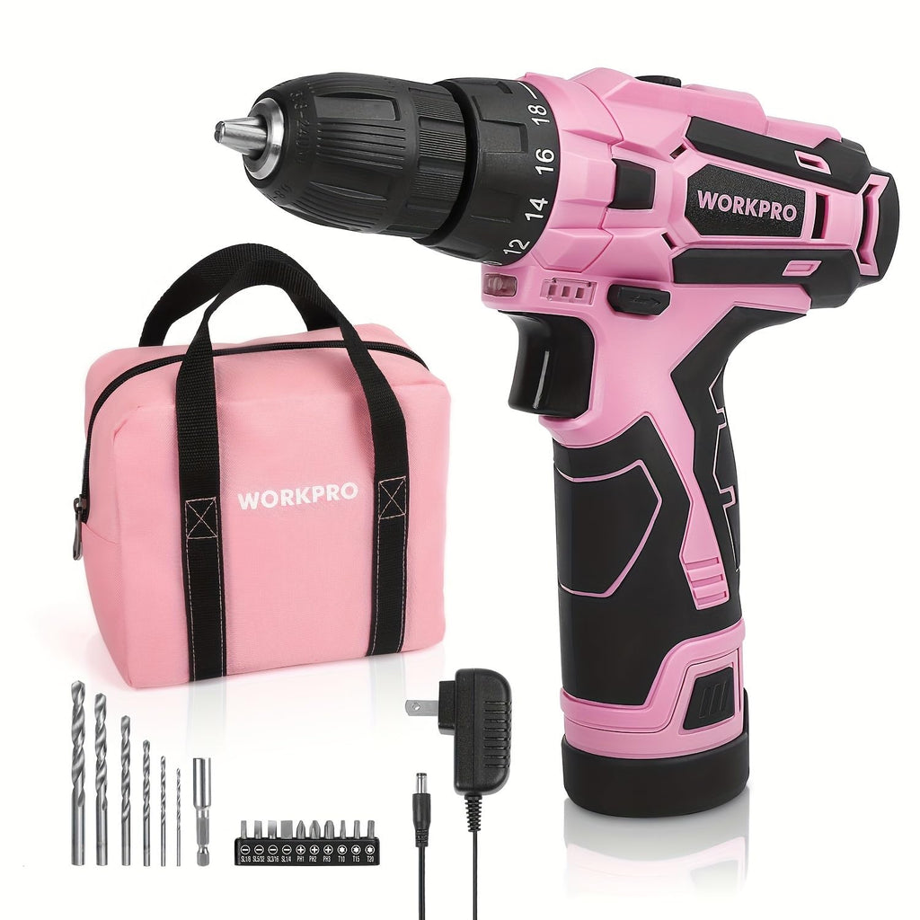 Pink Cordless Drill Driver Set S750