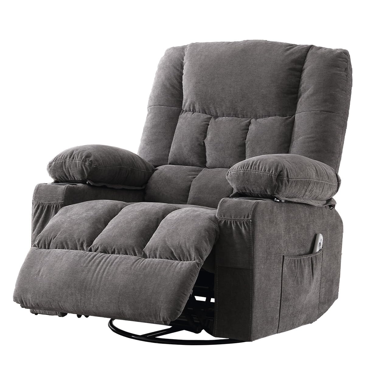 Oversized Swivel Rocker Recliner with Massage and Heat D263522