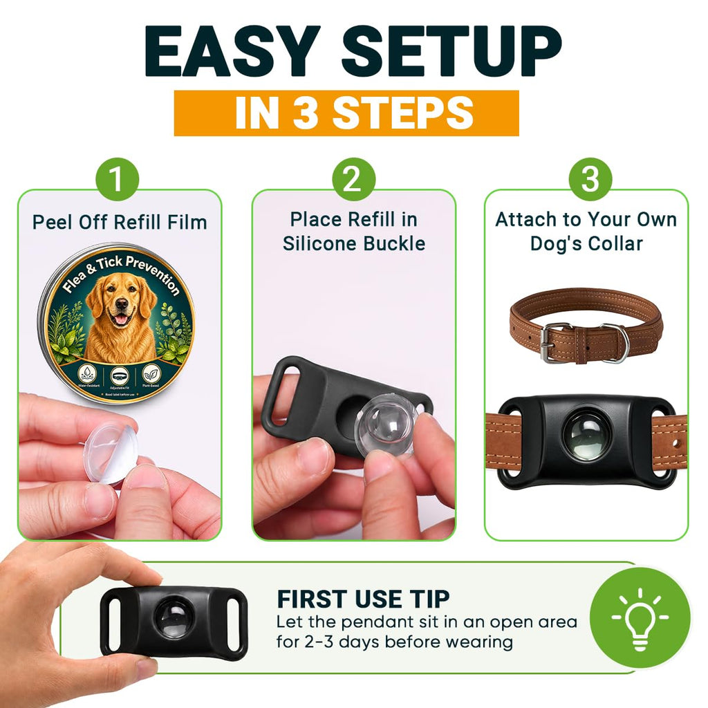 Flea and Tick Prevention Pendant for Dogs S5119