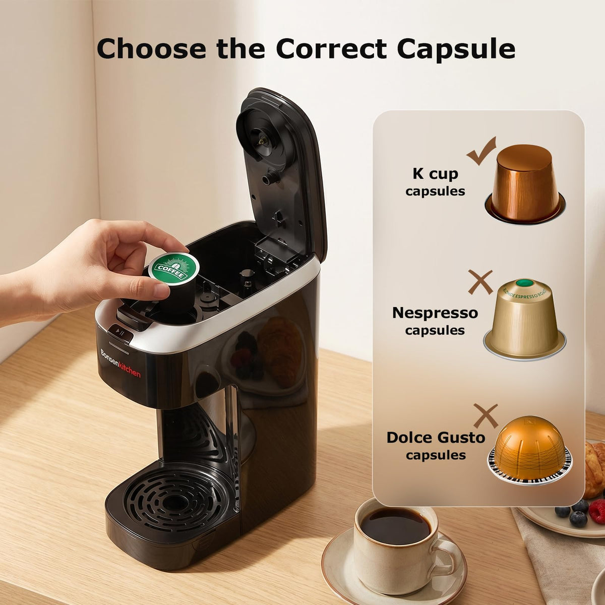 2-in-1 Single Serve Coffee Maker T778
