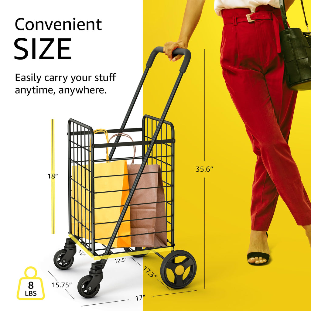 Black Foldable Lightweight Utility Cart E354776