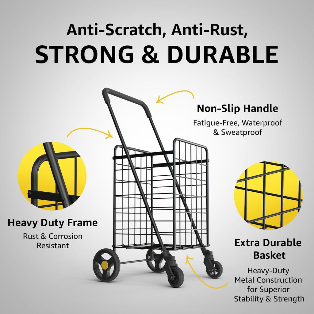 Black Foldable Lightweight Utility Cart E354776