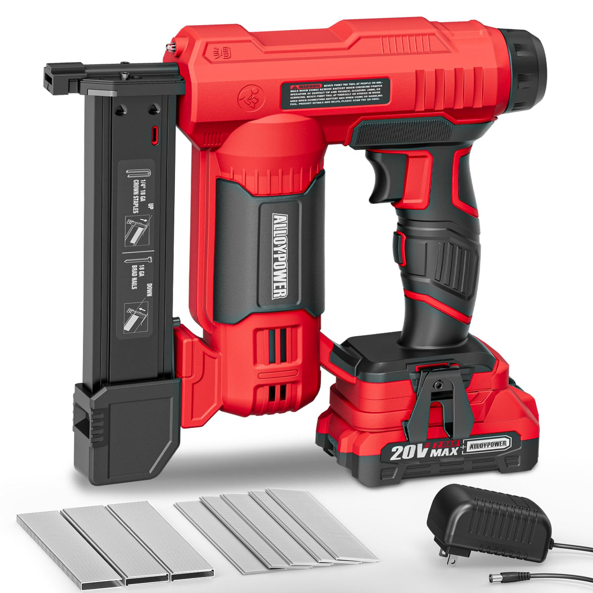 2 in 1 Cordless Brad Nailer and Electric Stapler with Battery and Charger Y358417