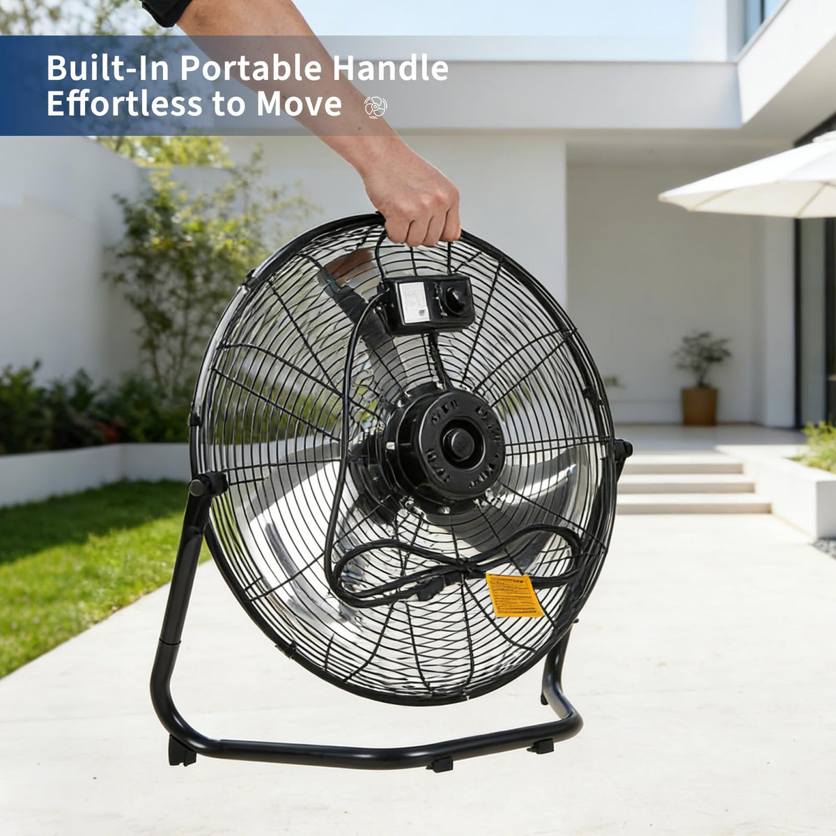 20 inch 3-Speed Metal Industrial Floor Fan W78242