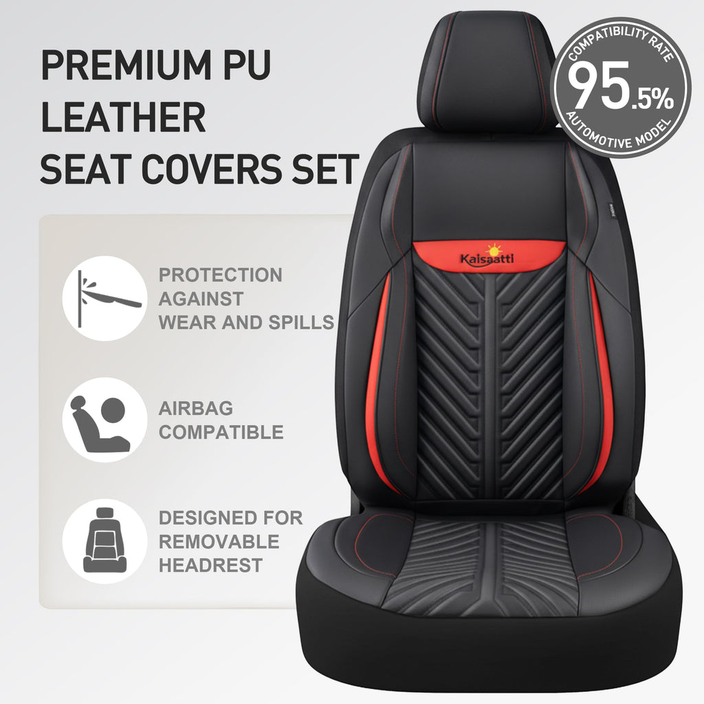 PU Leather Waterproof Car Seat Covers Full Set K712644