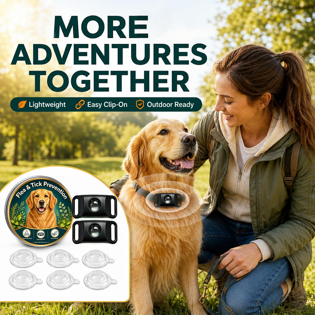Flea and Tick Prevention Pendant for Dogs S5119