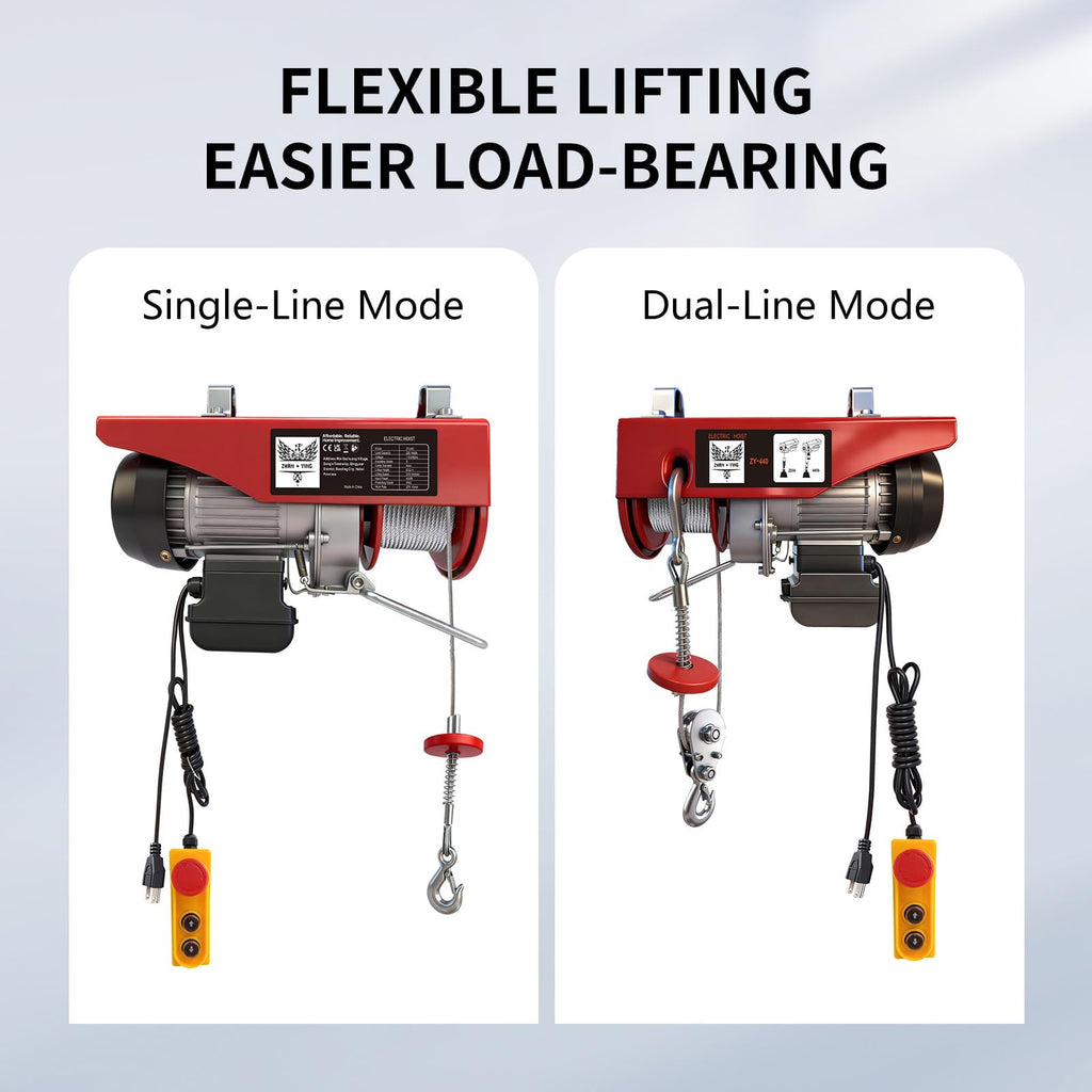440 lbs 110V Electric Hoist with 14ft Wired Remote Control L70063