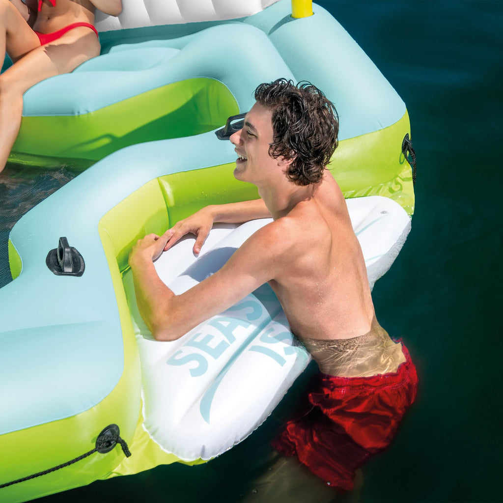 Inflatable Island Float with Built In Cooler and Cup Holder E40580