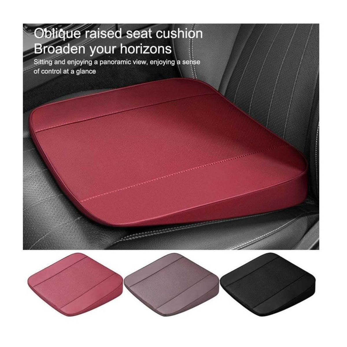 Wedge Shaped Memory Foam Car Seat Cushion E7586