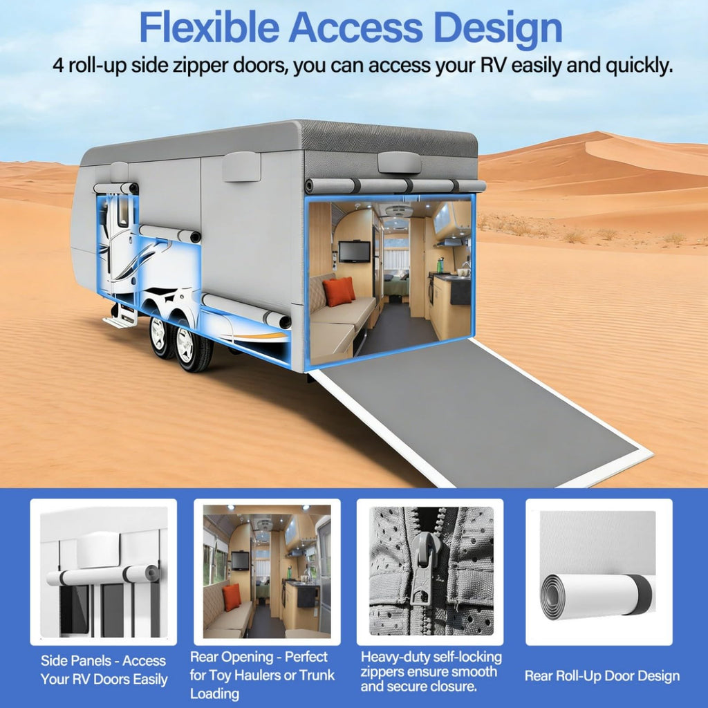 8 Layers Waterproof Travel Trailer RV Cover Z107873