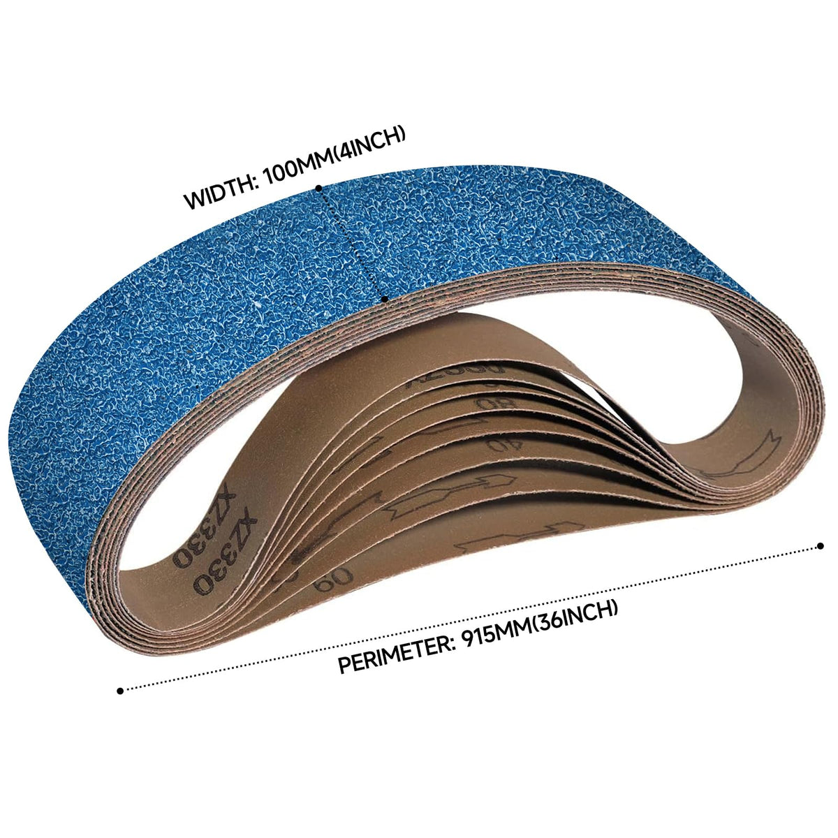 4 x 36 Inch Zirconia Sanding Belts 40-400 Grit W24534