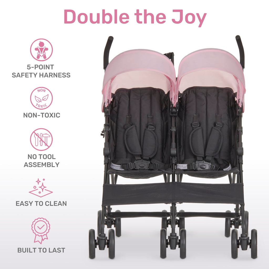 Pink Umbrella Stroller with Adjustable Canopy T918