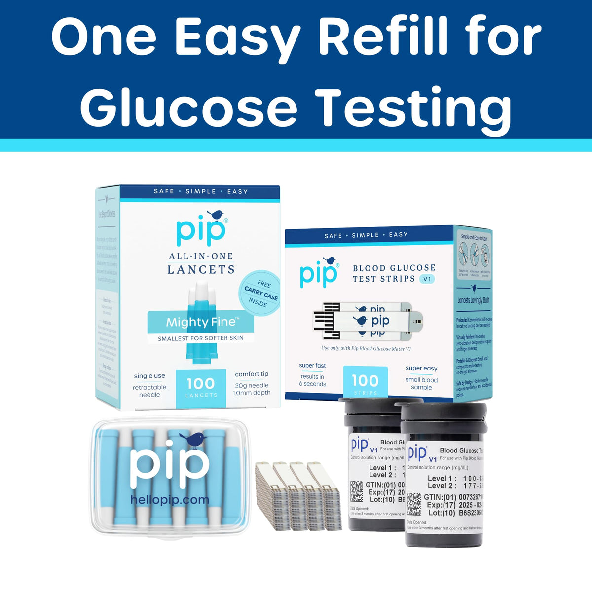 Blood Glucose Test Strips and Lancets 100 Count 30G 1.0mm S946