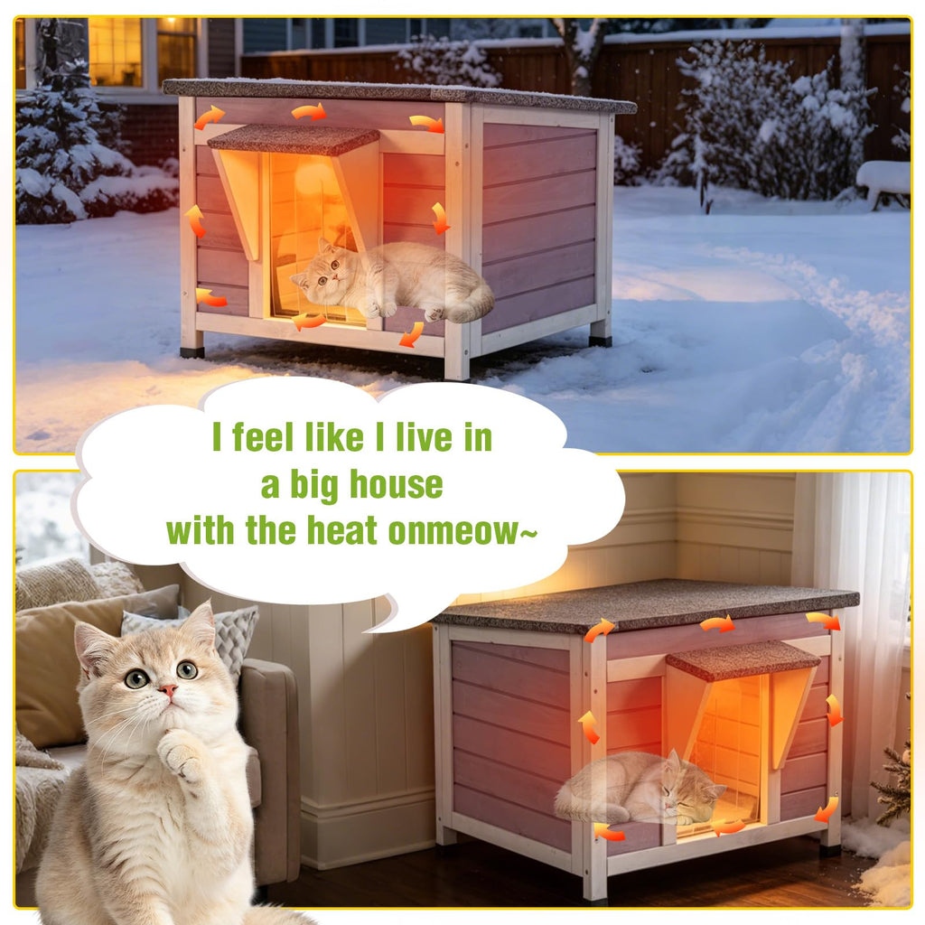 Outdoor Cat House with Insulated Liner S798367