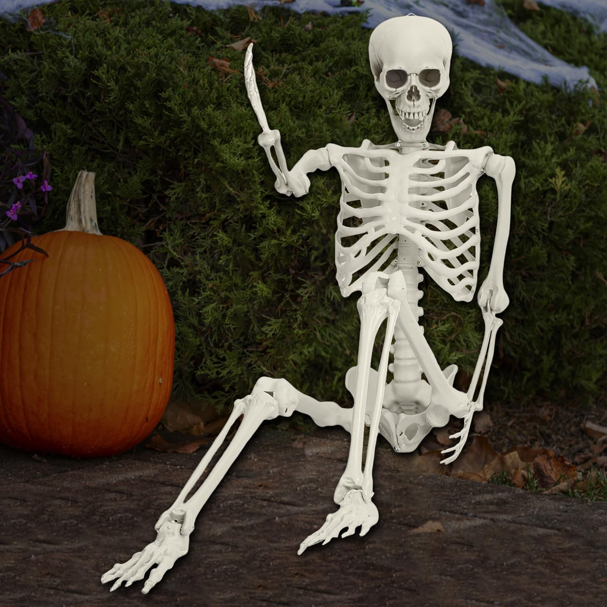 5.4ft Poseable Life Size Skeleton with Movable Joints U93990