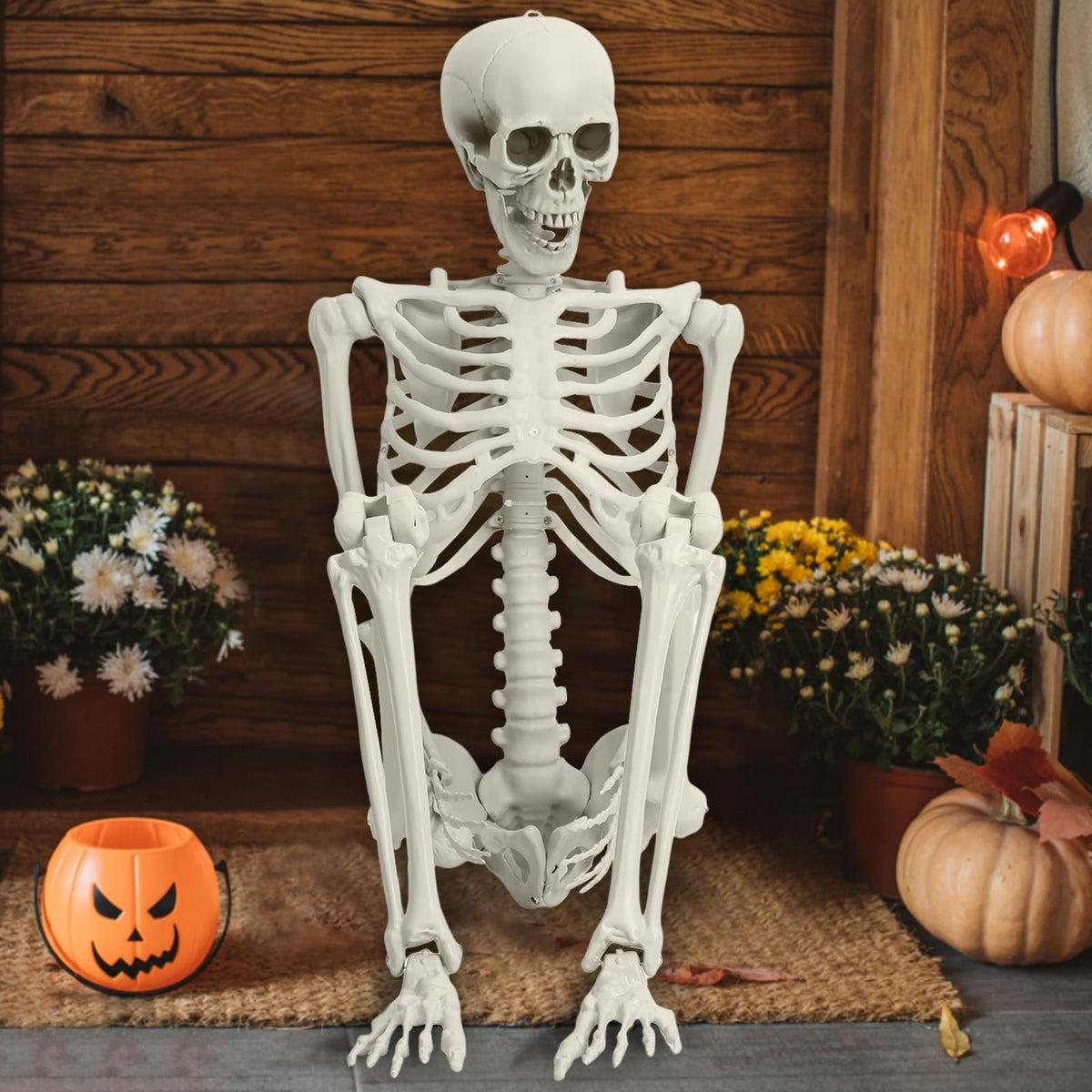 5.4ft Poseable Life Size Skeleton with Movable Joints U93990
