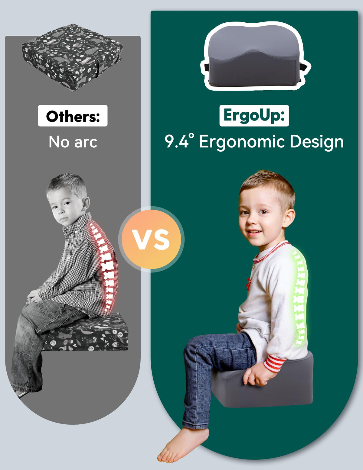 Booster Seat for Kitchen Chair, Dark Grey C9633