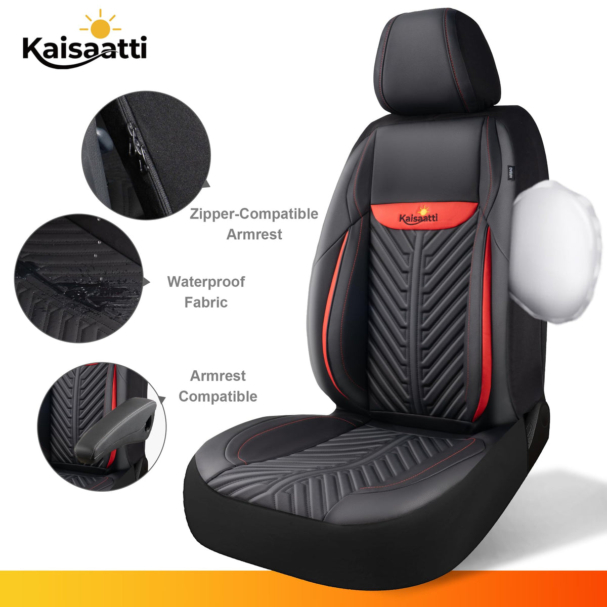 PU Leather Waterproof Car Seat Covers Full Set K712644