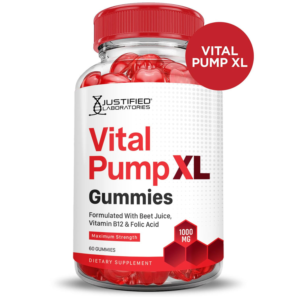 Vital Pump XL Performance Gummies 1000MG Beet Juice B12 Vegan Non GMO 120 Gummys E17340