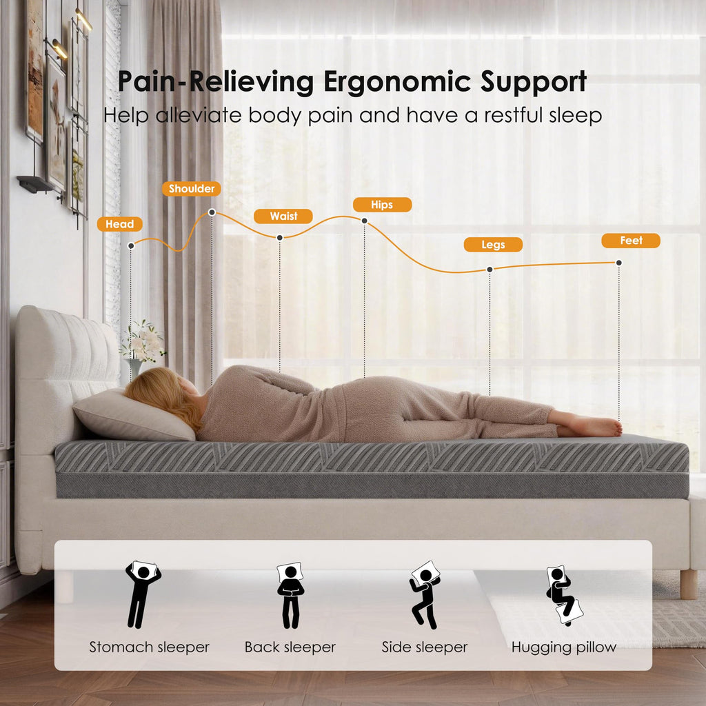 5 Inch Twin Size Medium Firm Memory Foam Mattress F402