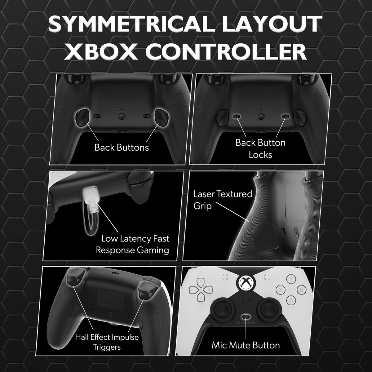 White Wired Controller with Hall Effect Joysticks Z45048