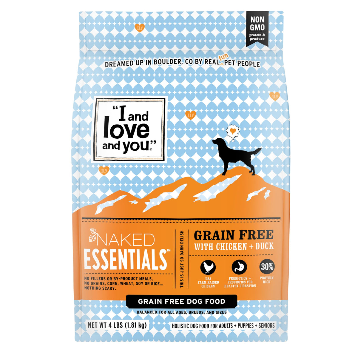 Chicken Duck Dry Dog Food 4lb Bag M305655