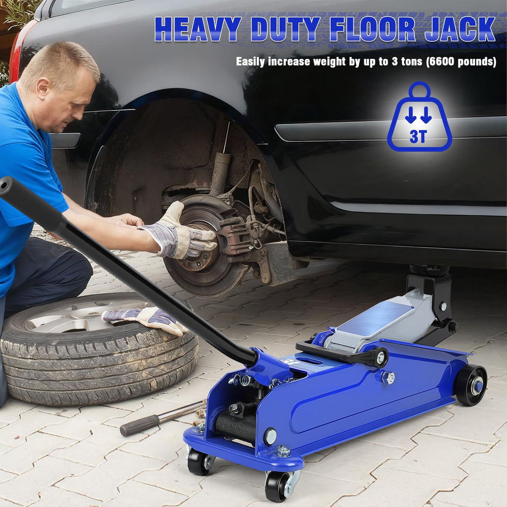 3 Ton Heavy Duty Steel Floor Jack P729