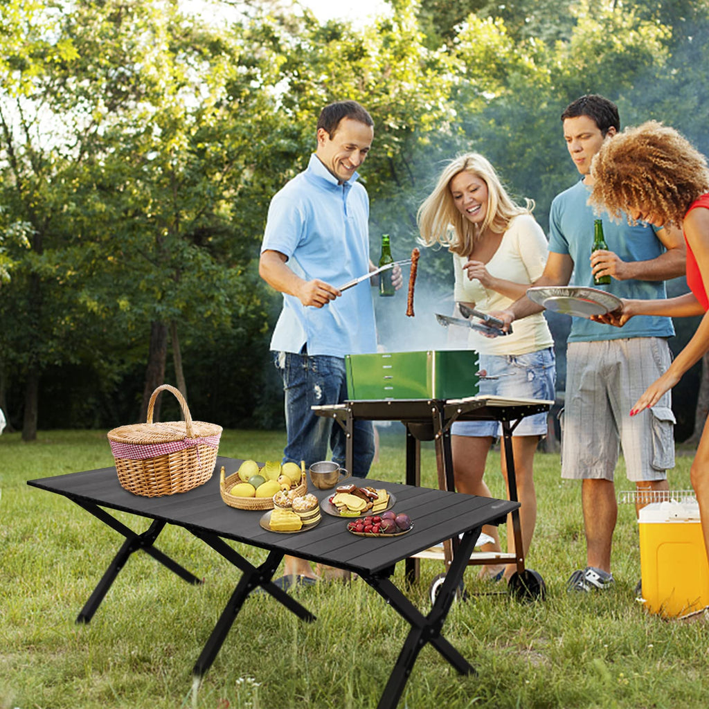Folding Aluminum Camping Table with Carrying Bag X8230